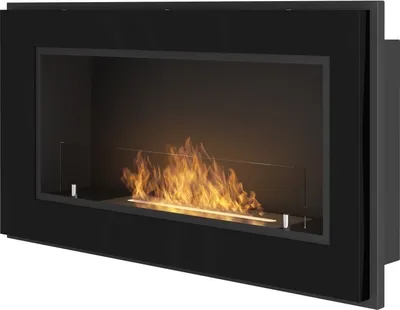 Immagine prodotto di Caminetto a Bioetanolo Frame 900 SimpleFire da incasso con Vetro Nero