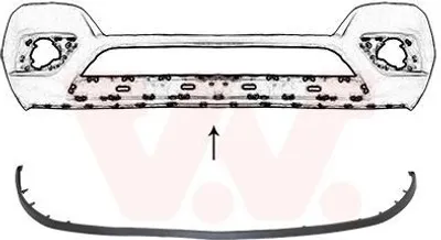 Produktbild von VAN WEZEL Spoilerlippe 3775500 Vorne für OPEL Mokka / Mokka X (J13)