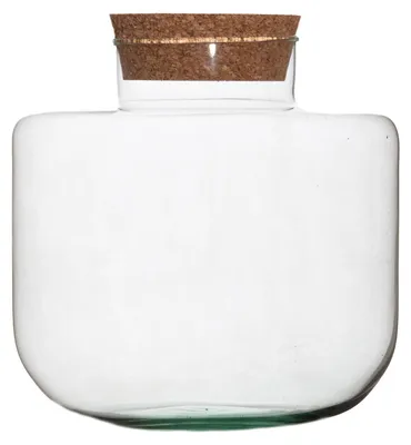Produktbild von ecoglassworks Glasbehälter ARNICA mit Korkverschluss, 21x19 cm