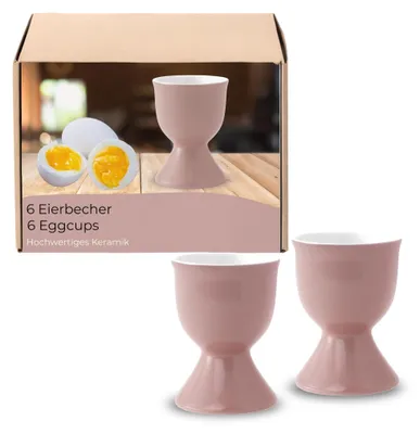 Immagine prodotto di Set di 6 portauovo, Ø 5x7 cm, in ceramica rosa