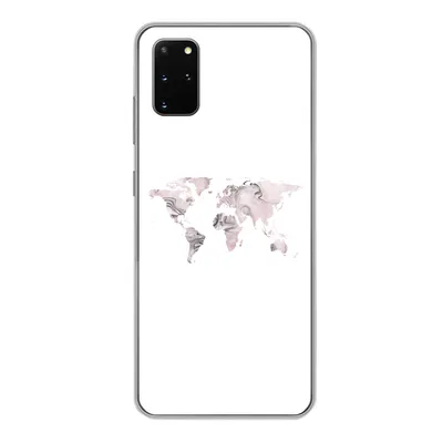 Produktbild von MuchoWow® Handyhülle Schutzhülle Hülle für Samsung Galaxy S20 Plus Weltkarte - Marmor - Grau Silikon Softcase Handy Hülle - Hartschale