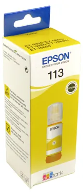 Produktbild von Epson 113 EcoTank Pigment Yellow ink bottle, Original, Gelb, Epson, Ecotank ET-5880, EcoTank ET-5850, EcoTank ET-5800, EcoTank ET-16650, EcoTank ET-16600, 6000 Seiten, 70 ml