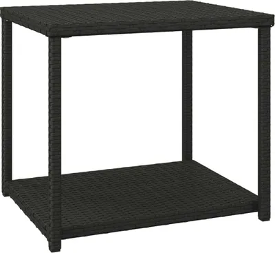 Obrázok produktu pre Bočný stolík čierny 55x45x49 cm polyratan