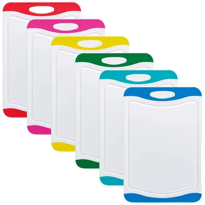 Image de 6 planches à découper colorées - 29 x 20 cm