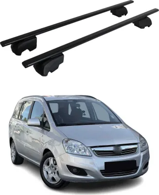 Produktbild von Dachträger Grundtäger für Opel Zafira B 2005-2011 75kg Metall Schwarz 2 tlg