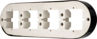 Zdjęcie produktu dla Ramka natynkowa porcelanowa retro 4-krotna I PR1 czarna