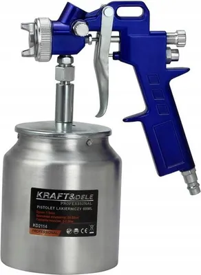 Zdjęcie produktu dla Pistolet Lakierniczy 600ml 5 bar 3 Dysze 1,3-1,8 mm 90-170 l/min Kraft&Dele