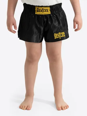 Image de Pantalon de boxe thaïlandaise pour enfants UNI THAI JUNIOR Black junior BENLEE