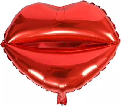 Zdjęcie produktu dla Balon foliowy usta, czerwony, ok. 45 x 45 cm
