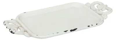Immagine prodotto di Vassoio da portata Clayre & Eef 16x8x1 cm Ferro bianco