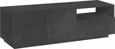 Produktbild von Fernsehschrank Dlandon, Niedriges Sideboard für Wohnzimmer mit 2 Türen, Sockel für TV-Möbel, 100 %  Italy, cm 150x43h46, Schiefer