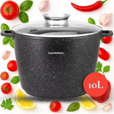 Produktbild von MASTERPAN Topf mit Deckel, 28cm, 10L, Antihaftbeschichtung MP2132 SUPFTOPF