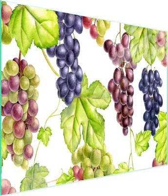 Image de Planche à découper en verre 52x30 fruits