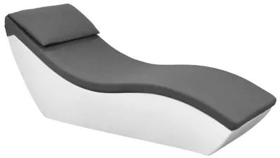 Immagine prodotto di Casa Padrino Lettino da giardino Bianco opaco / Grigio scuro 180 x 70 x H. 70 cm - Lettino moderno resistente alle intemperie - Lettino da piscina - Mobili da giardino per hotel e piscina - Qualità