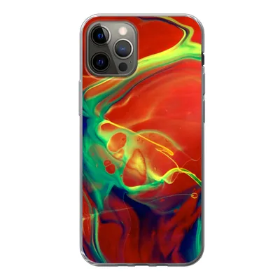 Produktbild von MuchoWow® Handyhülle Schutzhülle Hülle für iPhone 12 Pro Kunst - Tinte - Farben - Psychedelisch Silikon Softcase Handy Hülle - Abdeckung