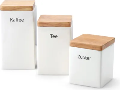 Productafbeelding van CONTINENTA voorraadpot, keramiek, 1200 ml, wit, 10x10x20,5 cm, artikelnummer 3914, EAN-code 4017167391403