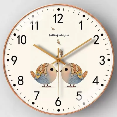 Wanduhr 30 cm, geräuschlos, Quarz, gold, modern