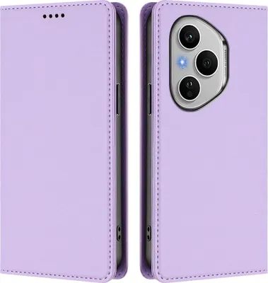 Immagine prodotto di Custodia in pelle per Honor 400 Pro, custodia a libro magnetica in Finto cuoio con supporto, viola chiaro