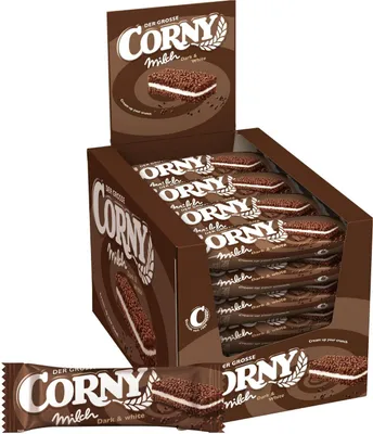 Produktbild von Corny MILCH Dark & White "Der Große", 24x40g