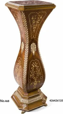 Produktbild von Casa Padrino Barock Säule mit Marmorbesatz 43 x 43 x H. 135 cm - Luxus Qualität