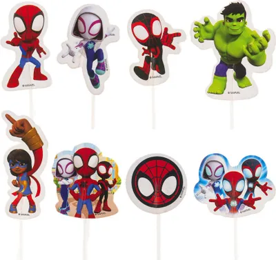 Produktbild von 16 Cake Topper Spidey und seine Freunde -