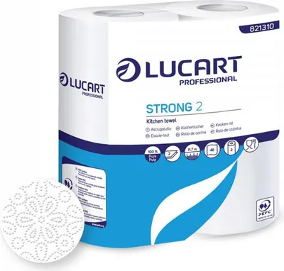 Immagine prodotto di Panni multiuso bianchi 2 rotoli - Lucart