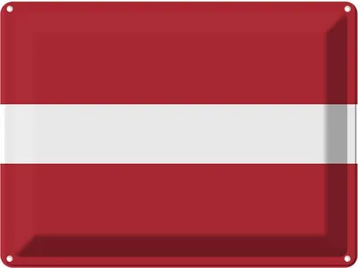 Produktbild von vianmo Blechschild 30x40 cm Lettlands Latvia Flagge Fahne Wappen