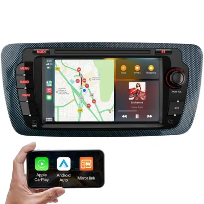 Produktbild von Junsun Autoradio Linux 1/2GB RAM für Seat Ibiza 2009–2013 – kabelloses CarPlay & Android Auto, VI-LINK, ohne internen Speicher