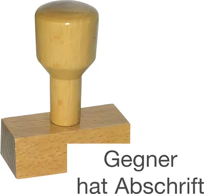 Produktbild von Vorgangsstempel - Gegner hat Abschrift