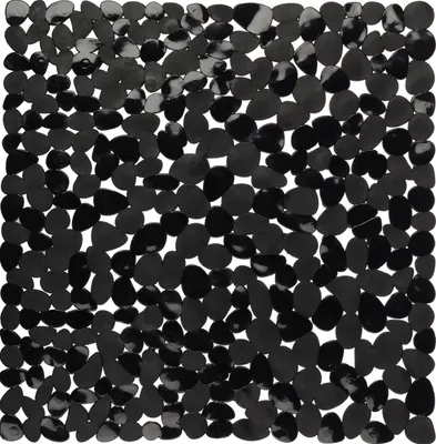 Produktbild von Rutschfeste Duschmatte 53x53 cm Schwarz mit Saugnäpfen, PVC Badewannenmatte antislip