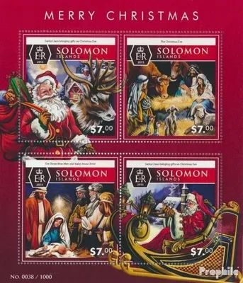 Produktbild von Briefmarken Salomoninseln 2015 Mi 3486-3489 Kleinbogen (kompl. Ausg.) postfrisch Frohe Weihnachten