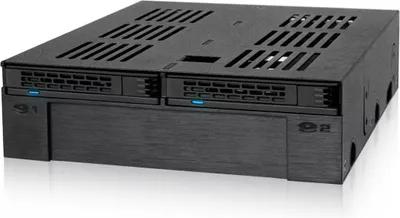 Zdjęcie produktu dla Icy Dock MB322SP-B, Czarny, Metal, Plastik, 7,9.5 mm, 6 Gbit/s, HDD, SSD, 41,3 mm