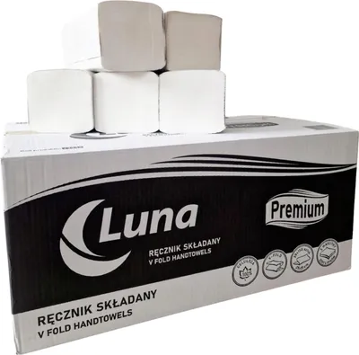 Zdjęcie produktu dla Luna Ręcznik Papierowy Biały Karton Wytrzymały Chłonny 20szt x 150 Listków