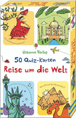 Produktbild von 50 Quiz-Karten: Reise um die Welt