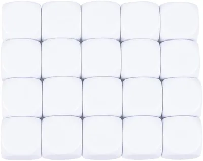Imagen del producto de Dados de seis caras, acrílico, 25 mm, 100 unidades, para juegos de mesa