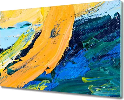 Produktbild von Coloray Hackbrett Herdabdeckplatte 80x52 cm Küchenbrett Kochplattenabdeckung Schneidebrett - Themen Leinwand mit Farbe