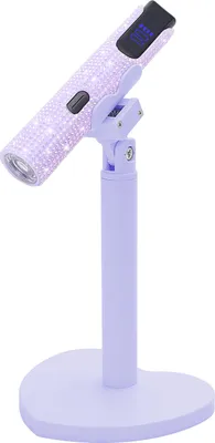Immagine prodotto di ZELURXX Mini lampada UV LED per unghie, portatile, ruotabile a 360°, lampada ad asciugatura rapida per adesivi per unghie e unghie in gel, viola