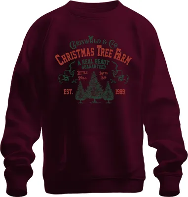 Produktbild von Christmas Tree Farm Griswold Co Weihnachtsbaum Weihnachten Uni Sweatshirt Pullover, Burgundy, L