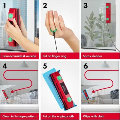Magnetischer Fensterreiniger für Doppelverglasung - 20-28 mm Rahmendicke - Glasreiniger