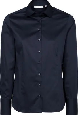 Produktbild von Eterna - Damen LANGARM Bluse,  SATINBINDUNG, (5352 D708), Größe:36, Farbe:Blau (19)