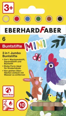 Produktbild von Eberhard Faber Mini Maxi Jumbo, Gemischte Farben, 6 Stück(e)