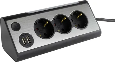 Obrázek produktu pro REV LIGHT SOCKET 3-násobná zásuvková lišta + 2x USB