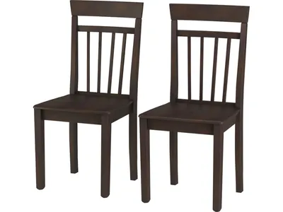 Produktbild von Esszimmerstuhl aus braunem MDF, 2er-Pack