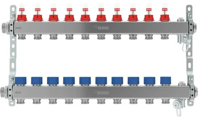 Produktbild von REHAU Verteiler HKV-D AG V2A, 10 Kreise, 1 Stk.