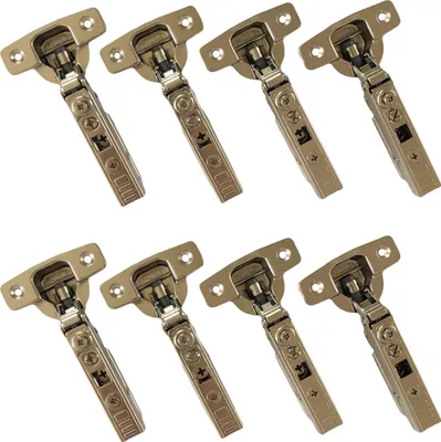 Produktbild von NELI 8er-Set Scharniere mit Softclose (neu) passend für Metod (Ikea) mit 32 Scharniere, 32 Schrauben und 8 Spreizmuffen (Kunststoffdübel)