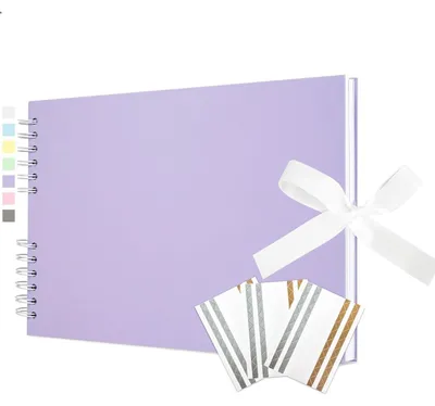Produktbild von Fotoalbum Scrapbook DIY Spiralalbum 29x21,5 CM 40 Seiten Flacher Lila