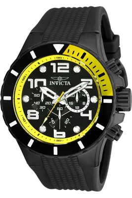 Obrázok produktu pre Invicta Pro Diver 18741 Pánske Hodinky - Quartz Hnací Mechanizmus - Nerezová Oceľ s Čiernym Ciferníkom - 50 mm