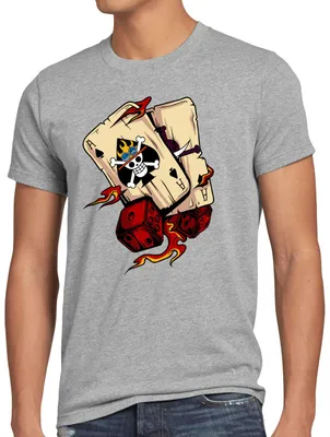 Produktbild von style3 Ace Herren T-Shirt poker strohhut bande anime manga