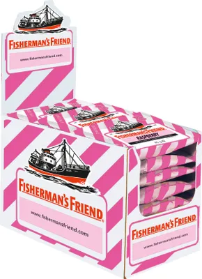 Produktbild von Fisherman`s Friend Menthol-Pastillen Raspberry - Himbeere 24x 25g