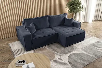 Zdjęcie produktu dla Sofa w kształcie L BOHOO narożnik tkanina Raven grafitowy prawy